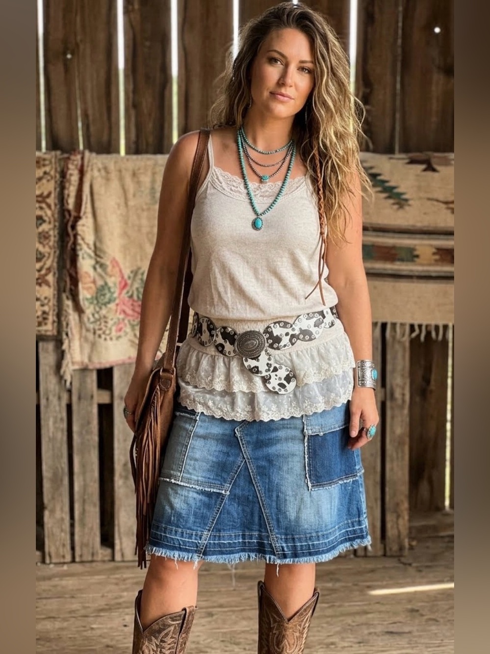 DownEast Light Gray Lace-Trim Mini Dress